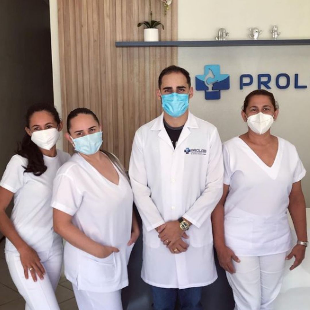 Equipe de profissionais da clinica